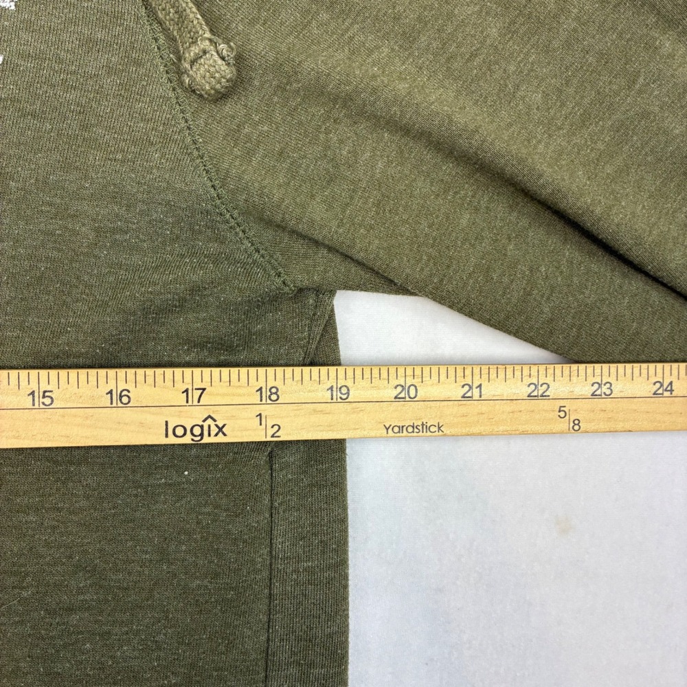 Golds Gym Hoodie Mens Medium Olive Green Muscle 65 Venice California Graphic - Picture 4 of 6